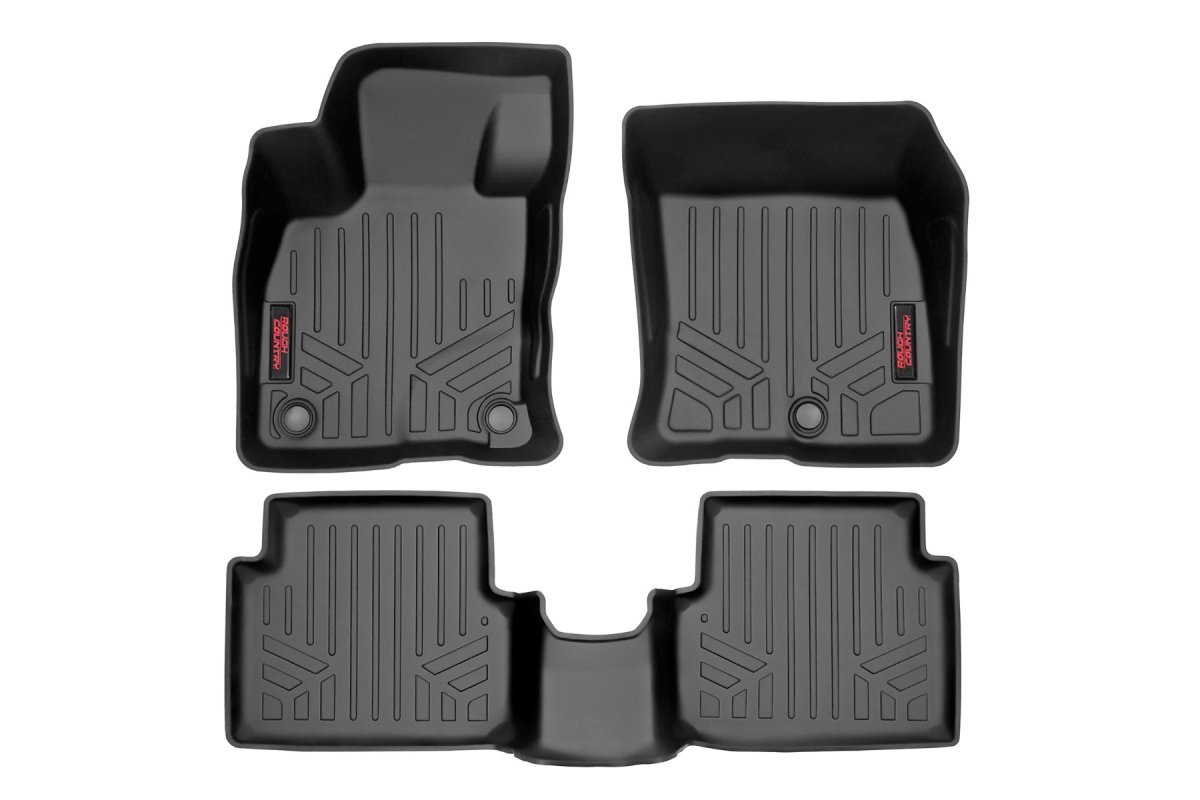 Ford Maverick Floor Mats - Front and Rear - Rough Country - Floor Armor - '22-'23